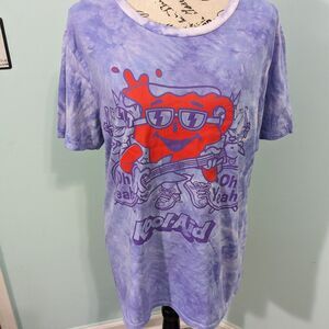 Kool Aid Man Oh Yeah Band T-Shirt Purple Tie Dye l large